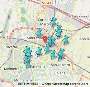 Mappa Via Rimini, 43122 Parma PR, Italia (1.52063)