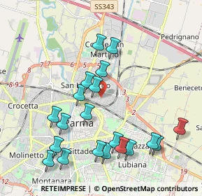 Mappa Via Rimini, 43122 Parma PR, Italia (2.151)