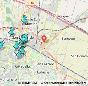 Mappa Via Edgardo Minozzi, 43122 Parma PR, Italia (2.47364)