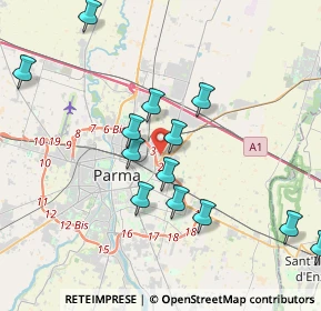 Mappa Via Edgardo Minozzi, 43122 Parma PR, Italia (4.00615)