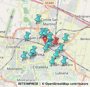 Mappa Via Bologna, 43122 Parma PR, Italia (1.4)
