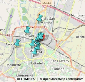 Mappa Via Bologna, 43122 Parma PR, Italia (1.14273)