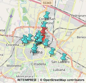 Mappa Via Bologna, 43122 Parma PR, Italia (1.14556)