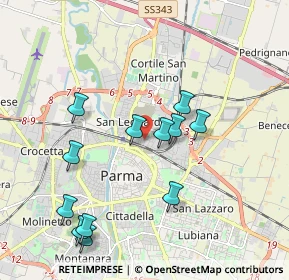 Mappa Via Bologna, 43122 Parma PR, Italia (1.995)