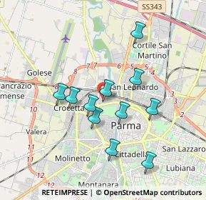 Mappa Via Lanfranco Giovanni, 43126 Parma PR, Italia (1.59455)