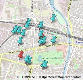 Mappa Via Lanfranco Giovanni, 43126 Parma PR, Italia (0.4745)