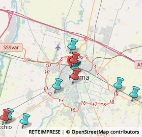 Mappa Via Lanfranco Giovanni, 43126 Parma PR, Italia (4.83667)