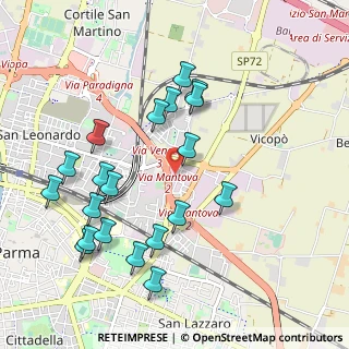 Mappa Via Eugenio, 43122 Parma PR, Italia (1.065)