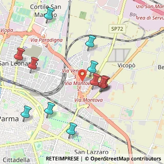 Mappa Via Eugenio, 43122 Parma PR, Italia (1.0725)