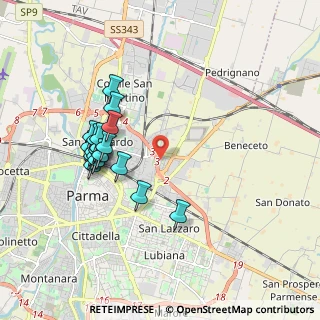 Mappa Via Eugenio, 43122 Parma PR, Italia (1.808)