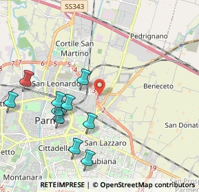 Mappa Via Eugenio, 43122 Parma PR, Italia (2.46)