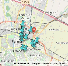 Mappa Via Eugenio, 43122 Parma PR, Italia (1.7)
