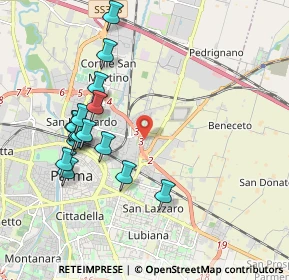 Mappa Via Eugenio, 43122 Parma PR, Italia (2.00125)