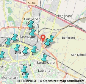 Mappa Via Eugenio, 43122 Parma PR, Italia (2.28786)