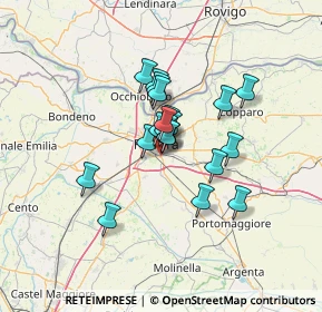 Mappa Via Alberto Marvelli, 44124 Ferrara FE, Italia (9.1305)