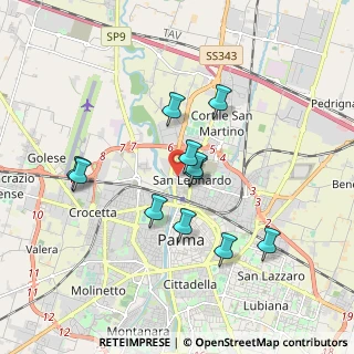 Mappa Via Oristano, 43122 Parma PR, Italia (1.59364)