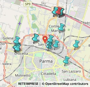 Mappa Via Oristano, 43122 Parma PR, Italia (1.994)