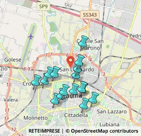 Mappa Via Oristano, 43122 Parma PR, Italia (1.66125)