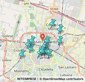 Mappa Via Alghero, 43122 Parma PR, Italia (1.40467)