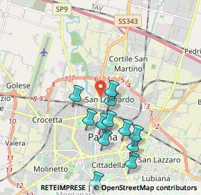 Mappa Via Alghero, 43122 Parma PR, Italia (1.855)