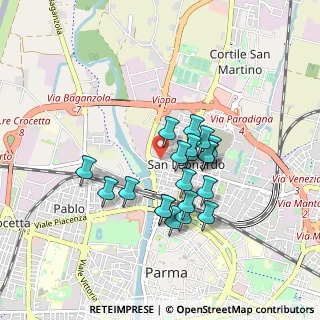 Mappa Via Oristano, 43122 Parma PR, Italia (0.7135)
