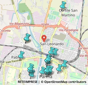 Mappa Via Oristano, 43122 Parma PR, Italia (1.29526)