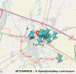 Mappa Via Oristano, 43122 Parma PR, Italia (2.05545)
