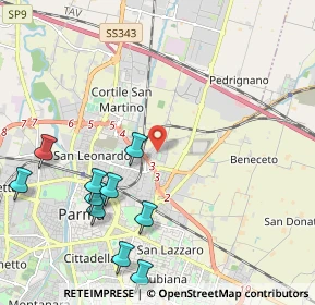 Mappa Via Pietro Zani, 43122 Parma PR, Italia (2.69909)