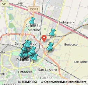 Mappa Via Pietro Zani, 43122 Parma PR, Italia (1.97)