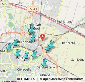 Mappa Via Pietro Zani, 43122 Parma PR, Italia (1.99455)