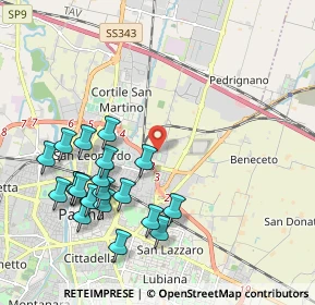 Mappa Via Pietro Zani, 43122 Parma PR, Italia (2.2135)