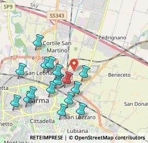 Mappa Via Pietro Zani, 43122 Parma PR, Italia (2.05875)