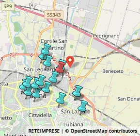 Mappa Via Pietro Zani, 43122 Parma PR, Italia (2.06235)