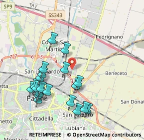 Mappa Via Pietro Zani, 43122 Parma PR, Italia (2.0845)