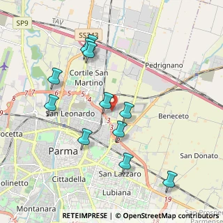 Mappa Via Pietro Zani, 43122 Parma PR, Italia (2.02455)