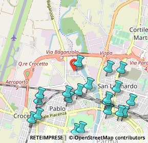 Mappa Via Salvatore Quasimodo, 43126 Parma PR, Italia (1.3)