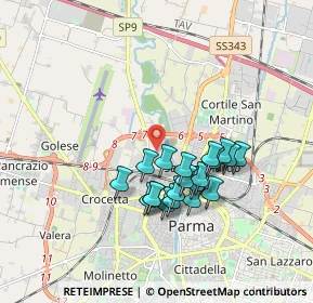 Mappa Via Salvatore Quasimodo, 43126 Parma PR, Italia (1.519)