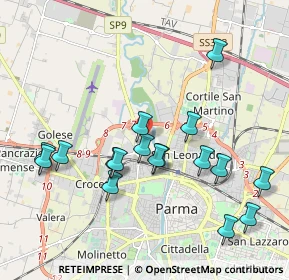 Mappa Via Salvatore Quasimodo, 43126 Parma PR, Italia (2.04706)