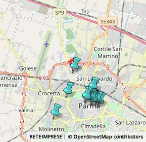 Mappa Via Salvatore Quasimodo, 43126 Parma PR, Italia (1.83182)