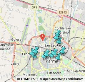 Mappa Via Salvatore Quasimodo, 43126 Parma PR, Italia (1.755)