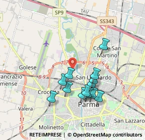 Mappa Via Giuseppe Parini, 43126 Parma PR, Italia (1.67692)