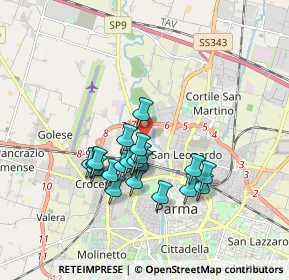 Mappa Via Giuseppe Parini, 43126 Parma PR, Italia (1.5065)