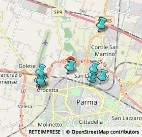 Mappa Via Salvatore Quasimodo, 43126 Parma PR, Italia (1.69462)