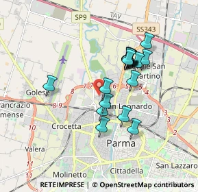 Mappa Via Salvatore Quasimodo, 43126 Parma PR, Italia (1.49111)