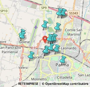 Mappa Strada del Taglio, 43126 Parma PR, Italia (1.54375)