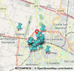 Mappa Strada del Taglio, 43126 Parma PR, Italia (1.30778)