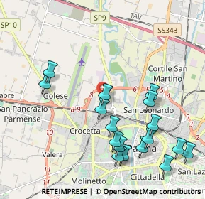 Mappa Strada del Taglio, 43126 Parma PR, Italia (2.30176)