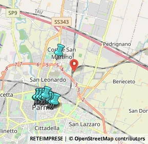 Mappa , 43122 Parma PR, Italia (2.38167)