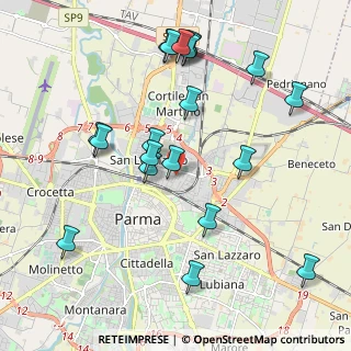 Mappa Via Pescara, 43122 Parma PR, Italia (2.222)