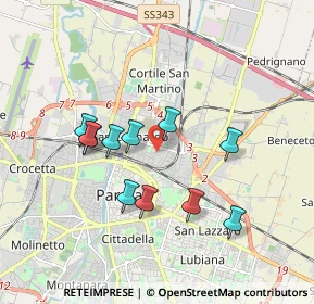Mappa Via Pescara, 43122 Parma PR, Italia (1.63091)